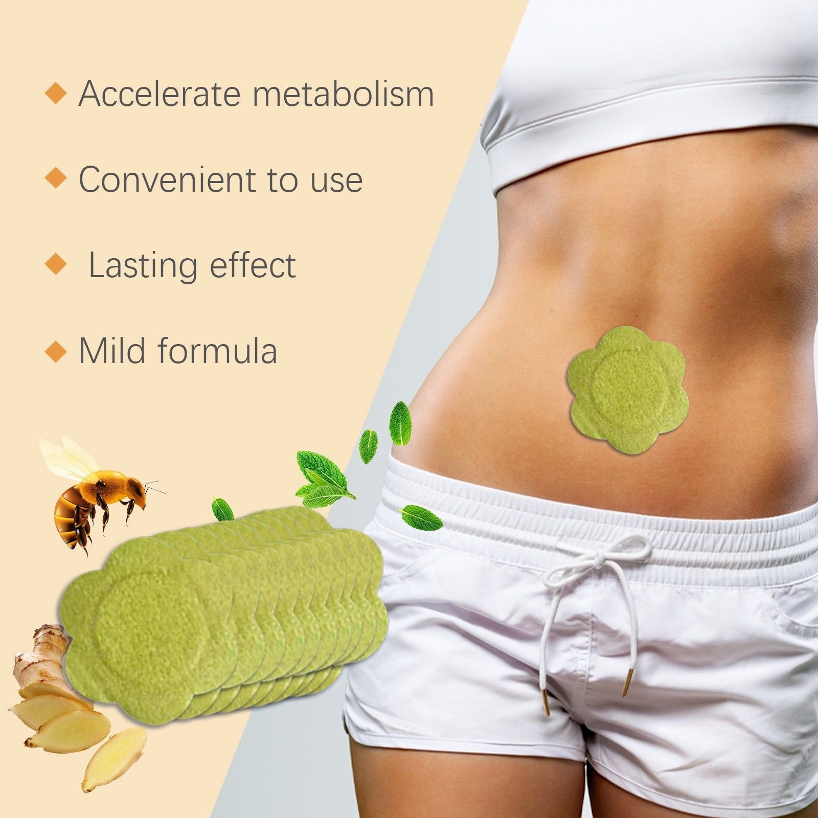 Bee Venom Body Shaping Patch for Slimming and Toning, Firming Light Body Shape, Skin Care ,10pieces