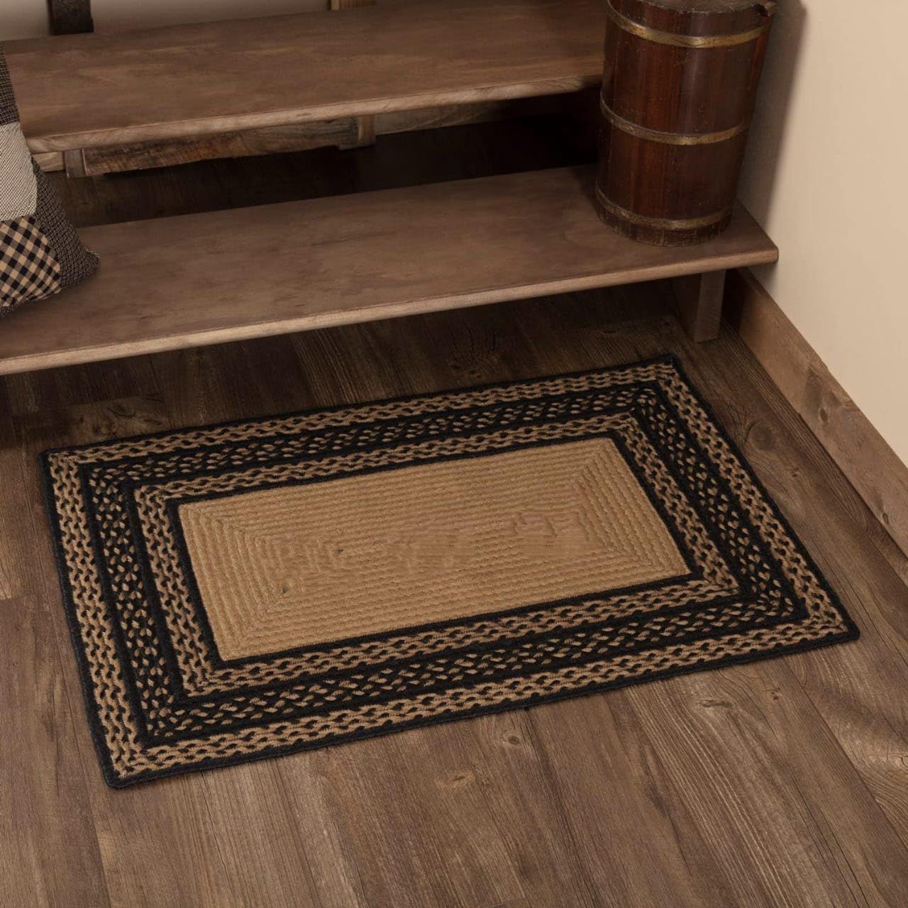AIESY®  Beautiful Braided Reversible Cotton Area Door Mat For Home