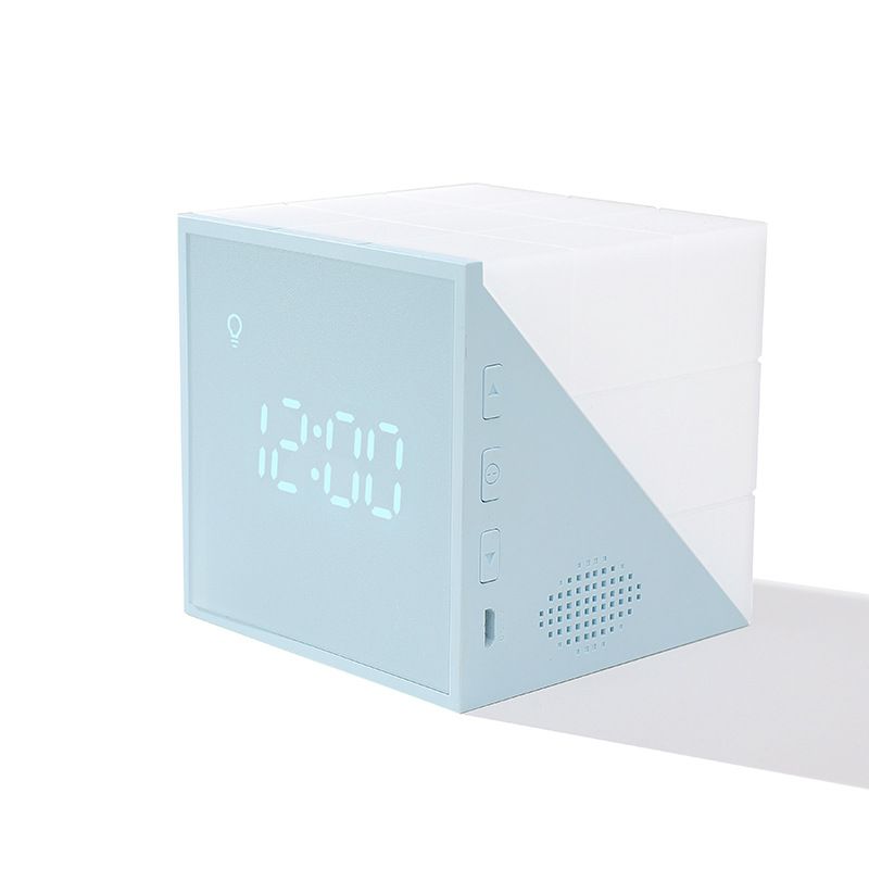 Magic Cube LED Alarm Clock Night Light Touch Sensor Lamp With Voice Control