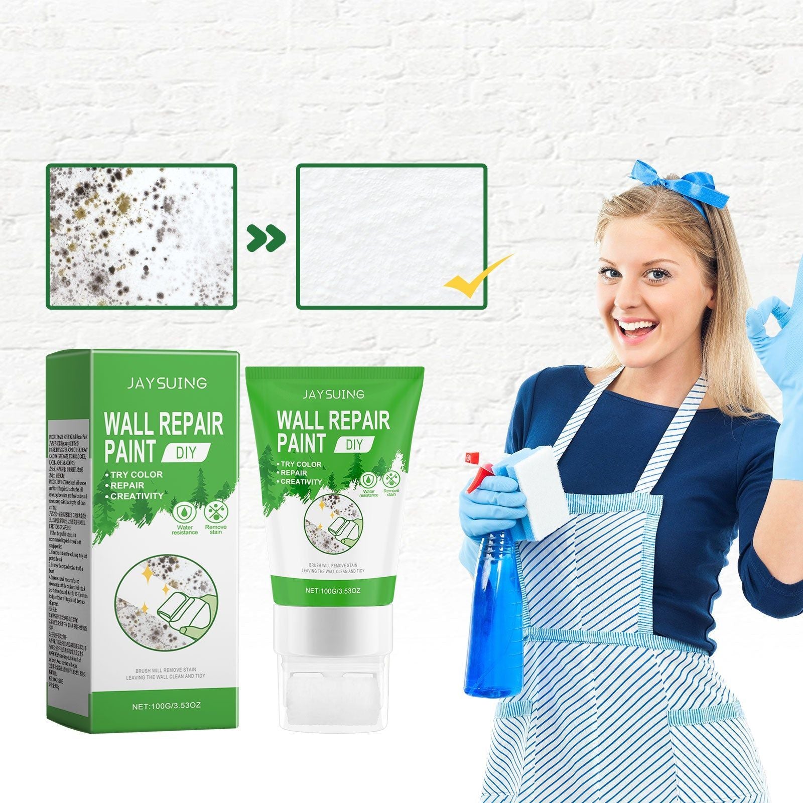 Transform Your Walls with Multi-Purpose Wall Finish Paint, Cover Stains & Graffiti ,100g