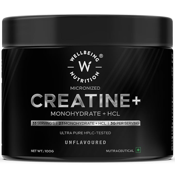 Wellbeing Nutrition Creatine Monohydrate+hcl Unflavored 100g