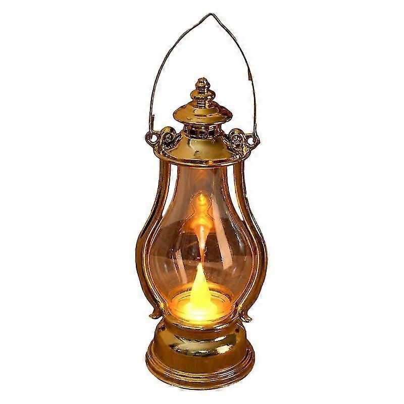 Retro LED Electronic Oil Lamp with Touch Control & Battery Power for Indoor/Outdoor Decorative Lighting