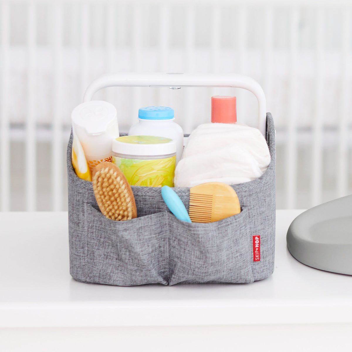 Skip Hop Light-Up Diaper Caddy - Grey