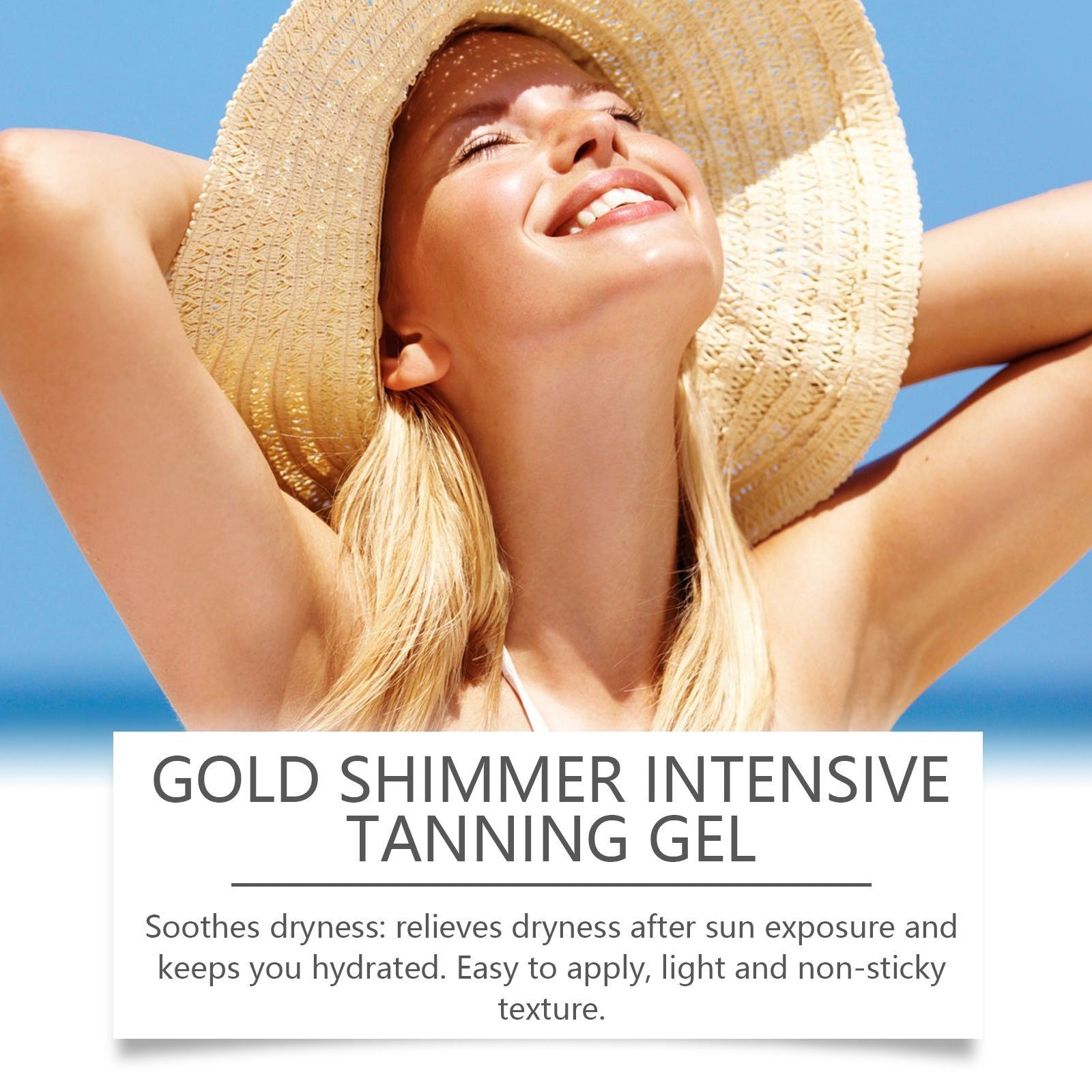 Black Repair Gel, Brighten Skin, Even Skin Tone, Summer Tanning, Natural Shine ,30g