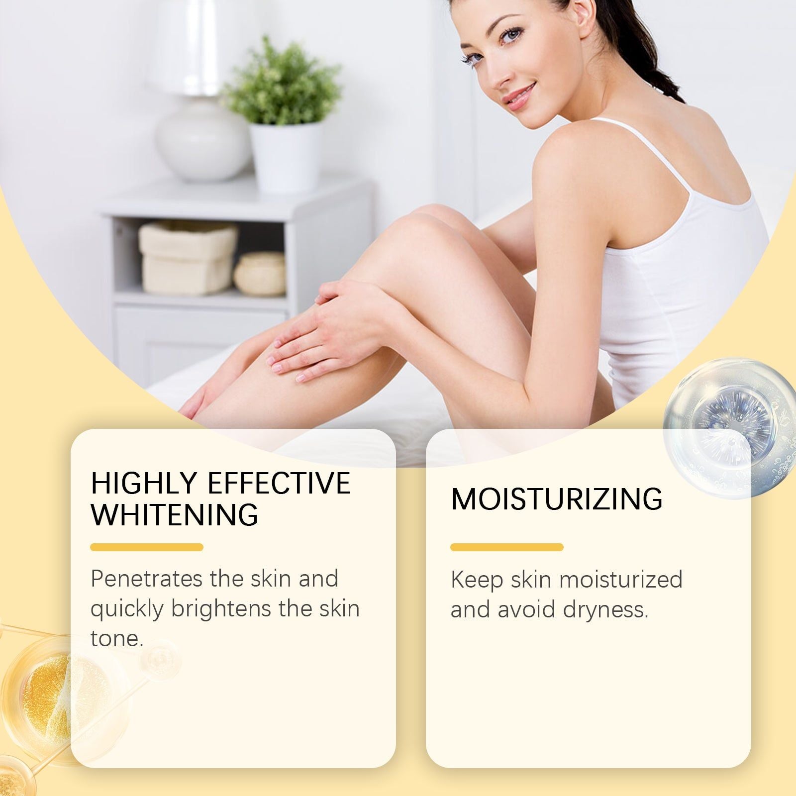 Brighten Skin Naturally, Hydrating Capsules for Armpits, Knees, Elbows, Glowing Skin ,30capsule