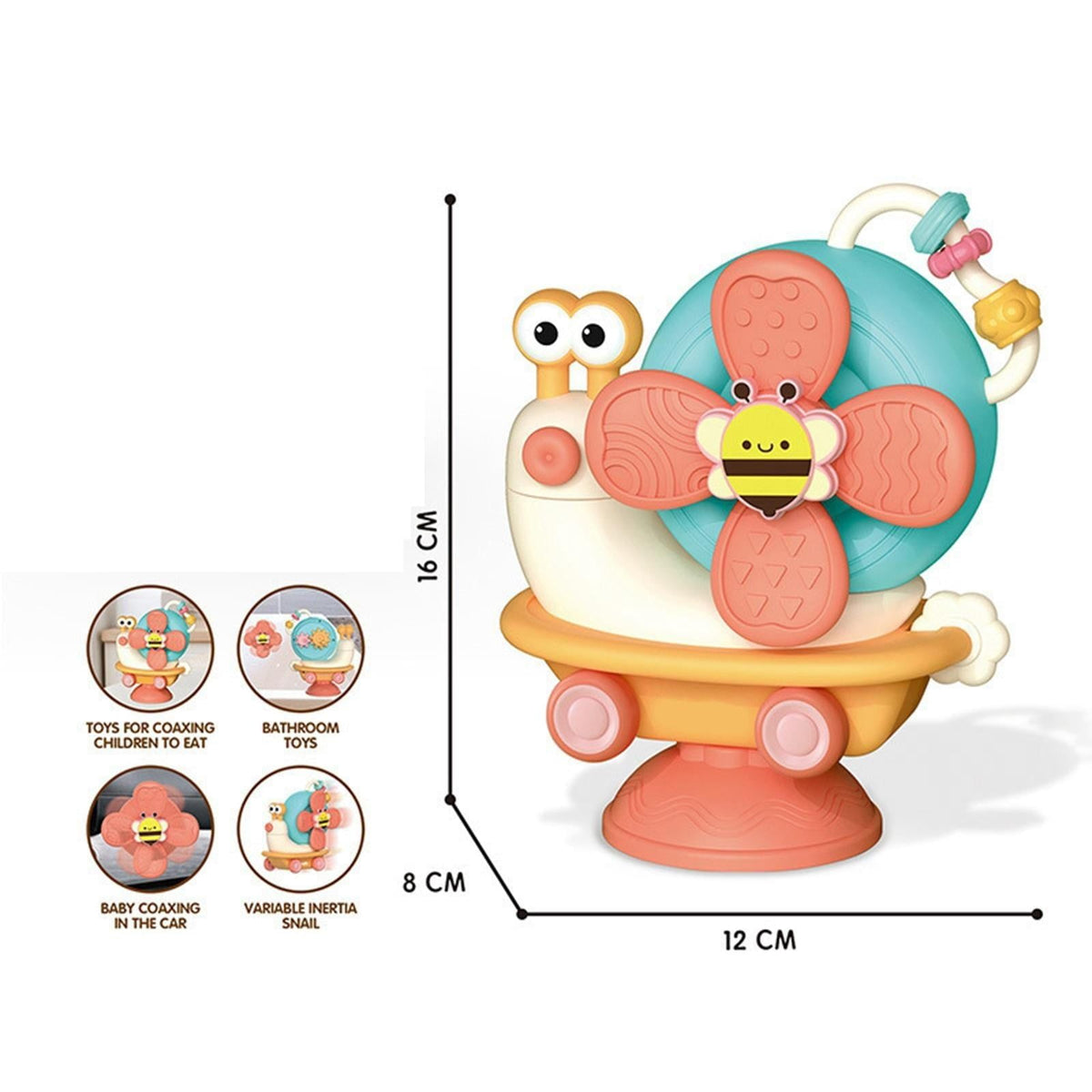Suction Cup Toys Gyro Toy Montessori Toy Bath Toys Sensory Toys for 1 2 Year Old Toddlers