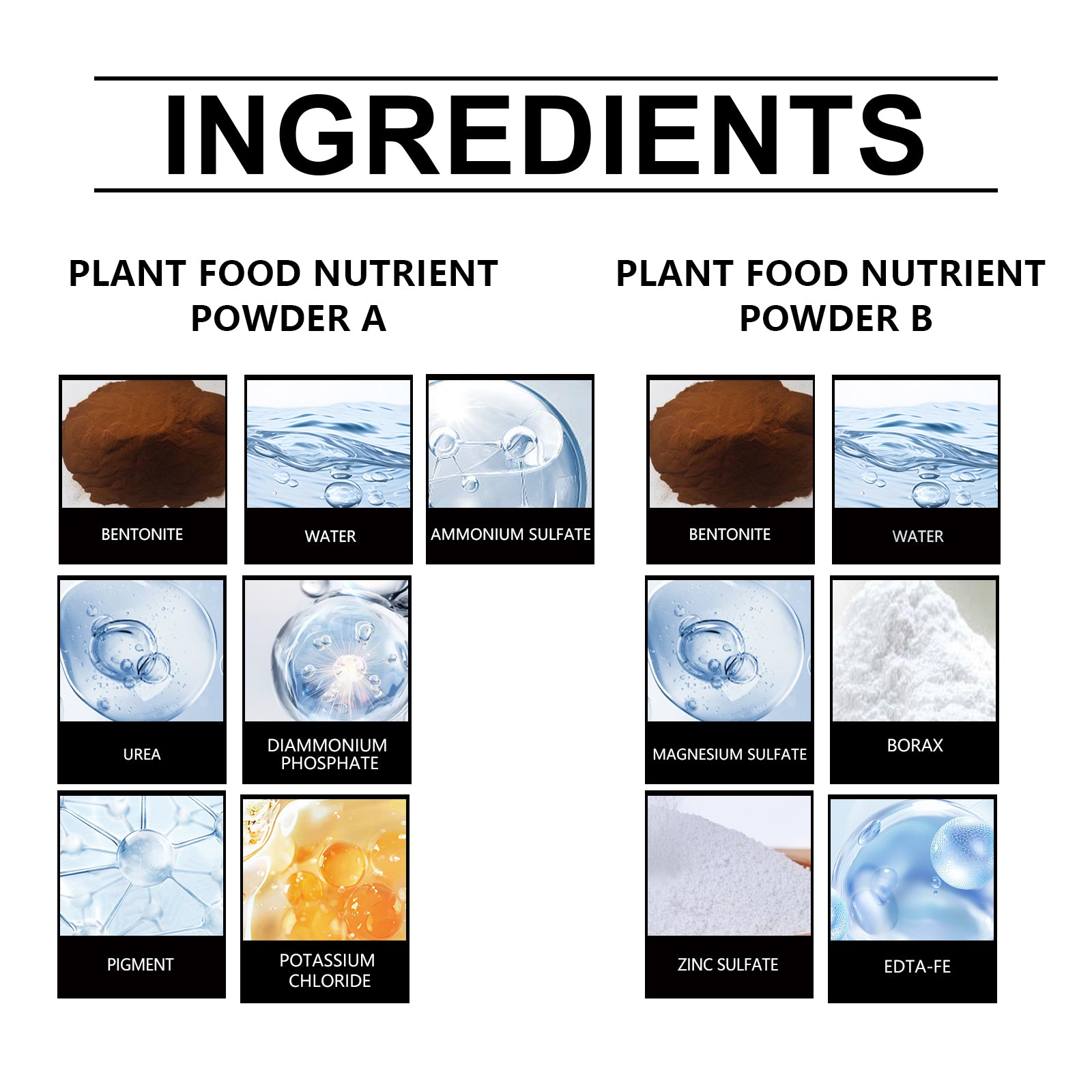 Boost Plant Growth with Soilless Culture AB Fertilizer, Universal Plant Food for Hydroponics and Soil ,1 set