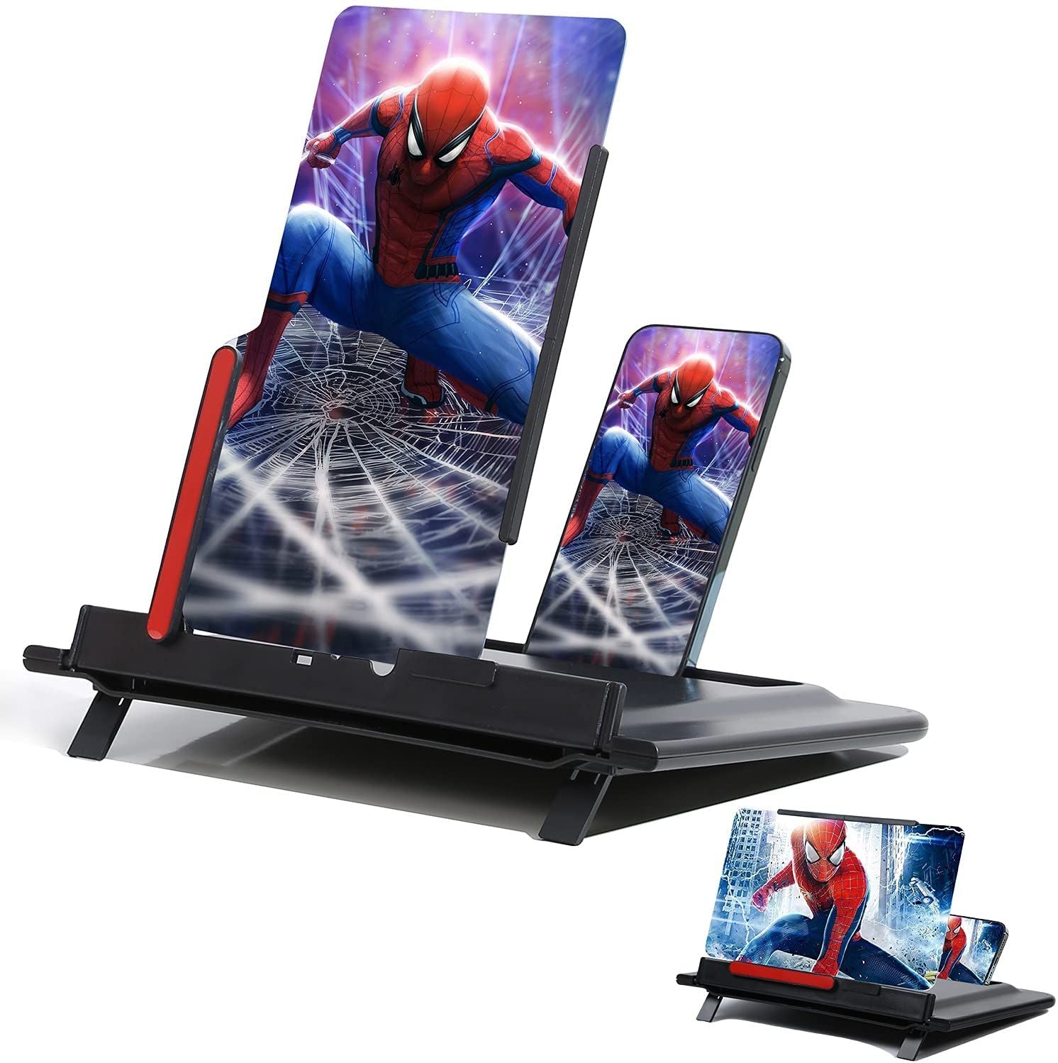 Phone Screen Magnifier 12 Inch 3D Screen Enlarger Holder With Remote Control