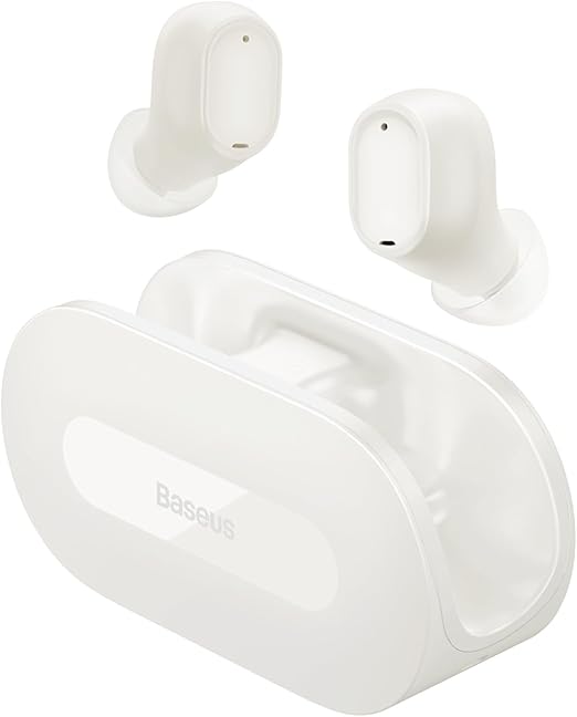 Baseus Bowie EZ10 True Wireless Bluetooth 5.3 Earbuds, White, 25hr Playtime
