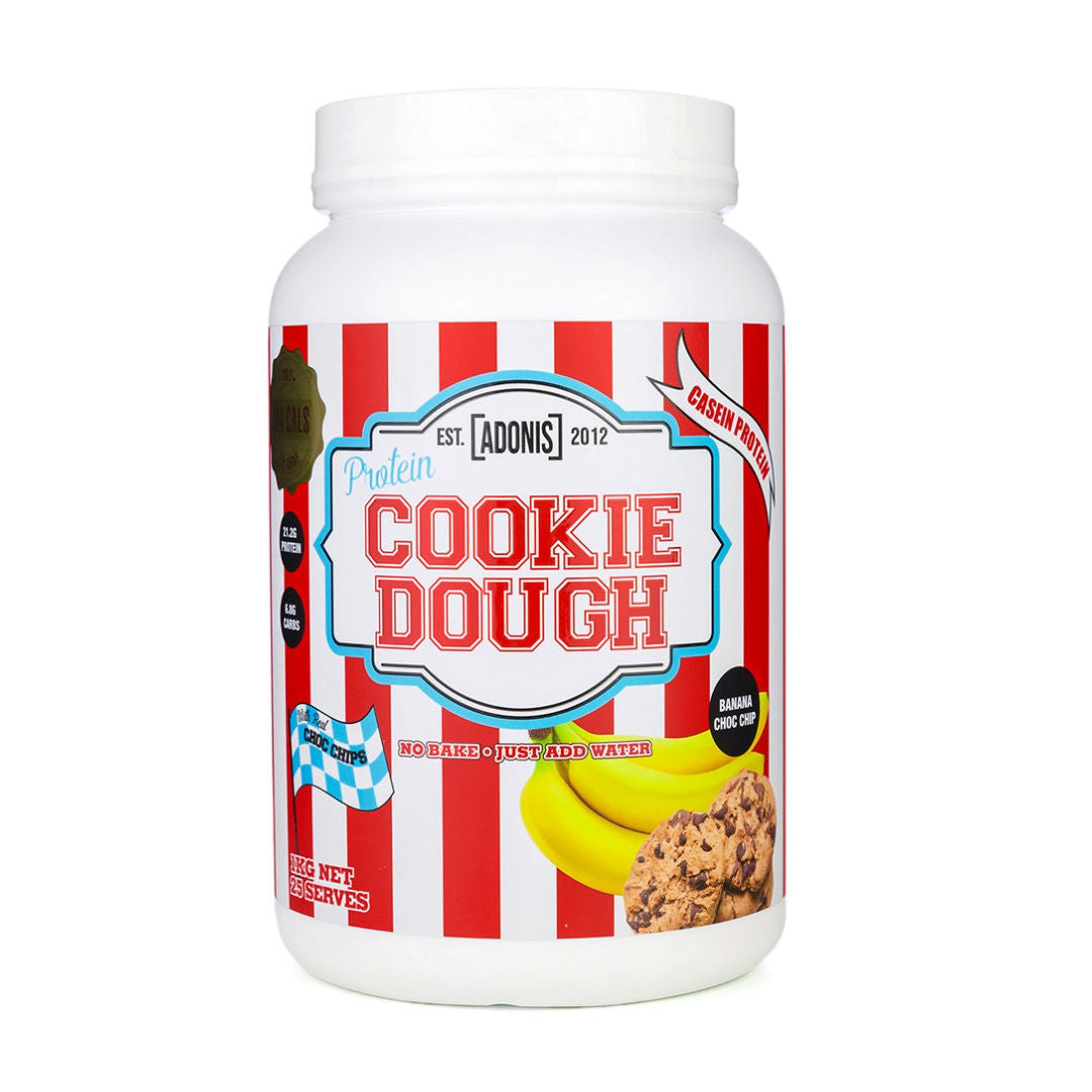 Adonis Protein Cookie Dough Premium Casein Protein Snack Low Carb, High Protein, Multiple Gourmet Flavors