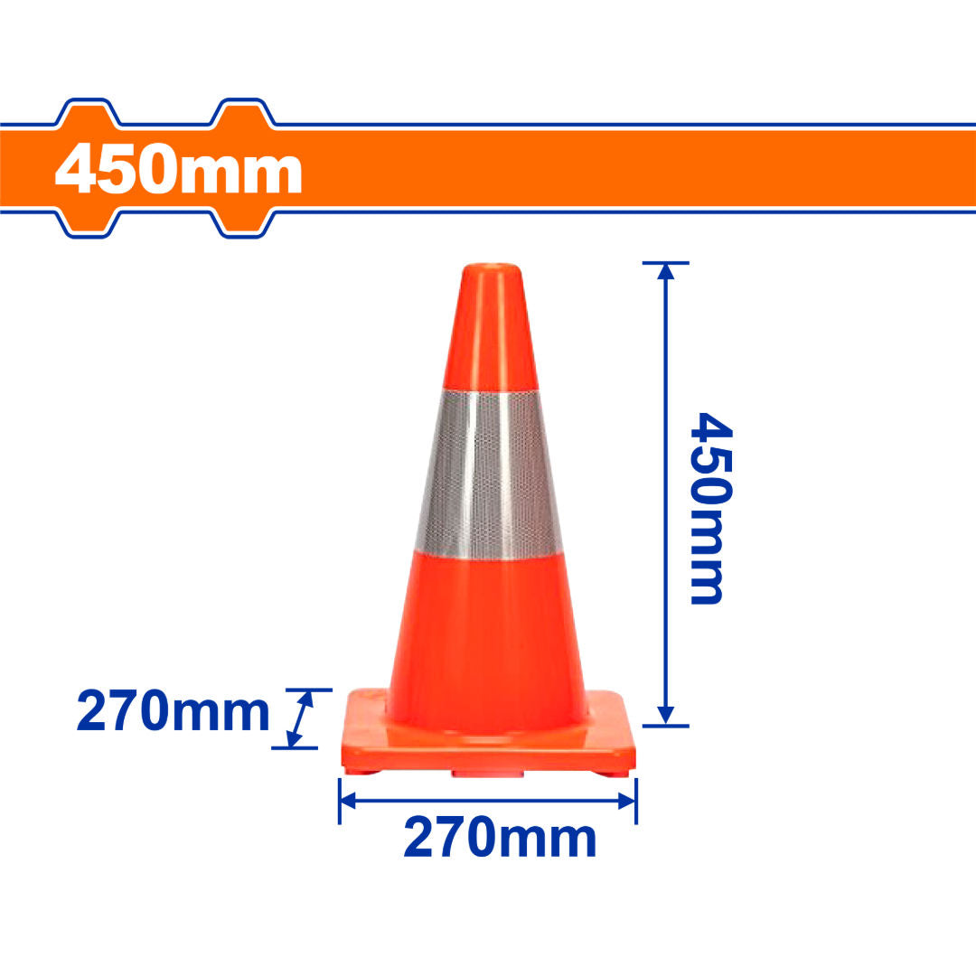 مخروط مرور WADFOW، 1 PVC، أطواق عاكسة، مخاريط أمان الطرق