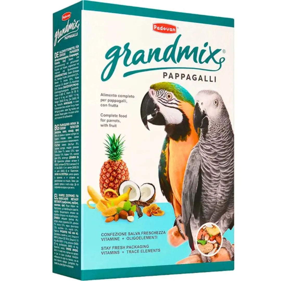 Padovan GrandMix Pappagalli Parrot Diet Natural Blend, 600g