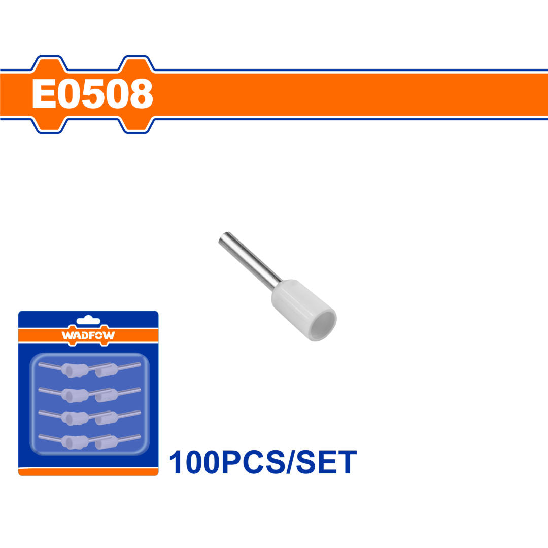WADFOW Insulated Electrical Terminal Connector Sets, 100 Piece Color-Coded Wire Crimp Terminals, Blister Packed