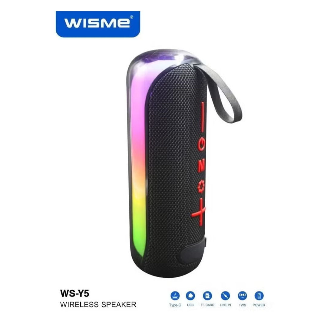 WISME WS-Y5 Portable Bluetooth Speaker with RGB Lighting