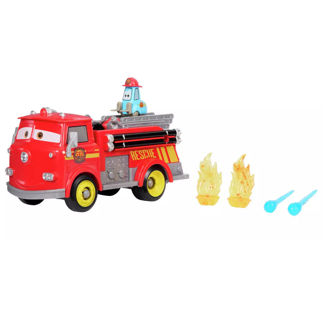 Disney Pixar Cars Radiator Springs Race & Rescue Fire Fighting Red & Guido Playset