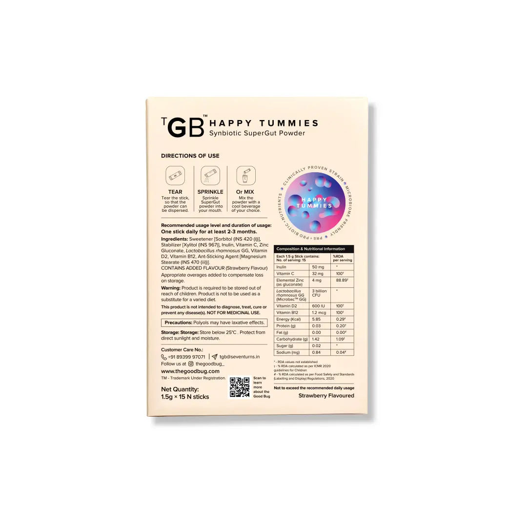 مسحوق Good Bug Happy Tummies Supergut لمدة 15 يومًا