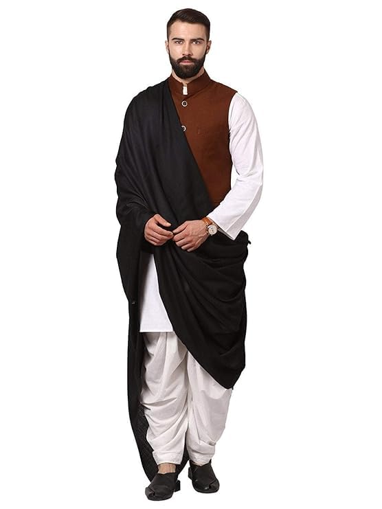 Mens Thick Count Blended Wool Shawl, Mens Lohi (full size)