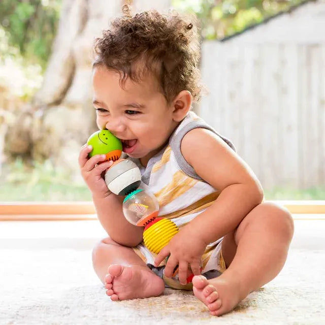 Infantino Caterpillar Activity Balls – Sensory Rattle Toy for Babies