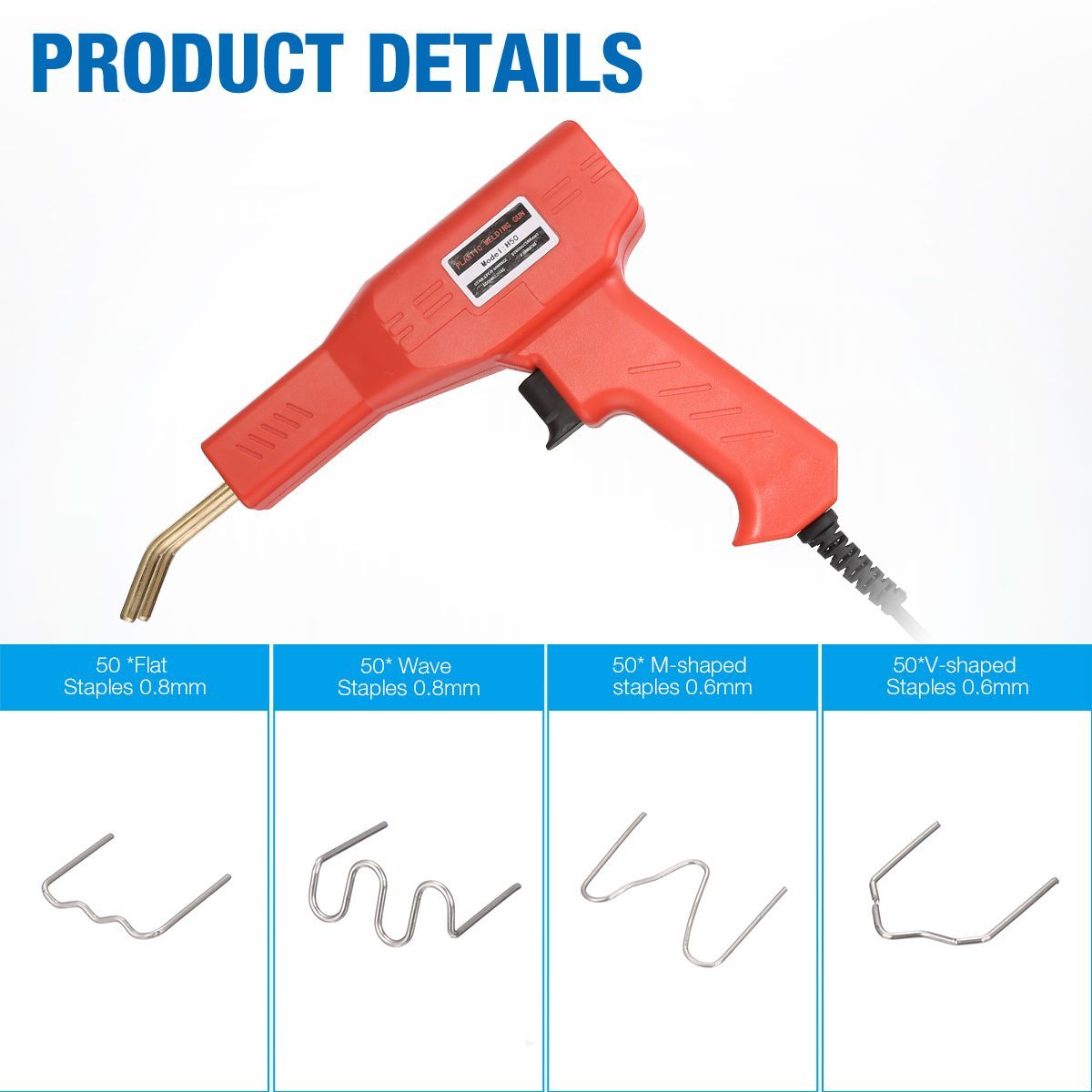 Plastic Welding Machine Car Bumper Repair Kit Hot Stapler Handheld Welder Garage Tools