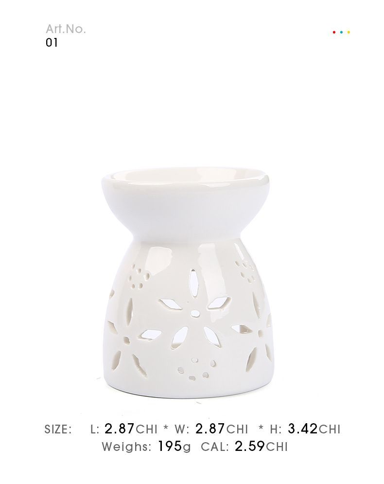 Ceramic Oil Burners Aromatherapy Essential Oil Candle Holder Night Fragrance Lamp