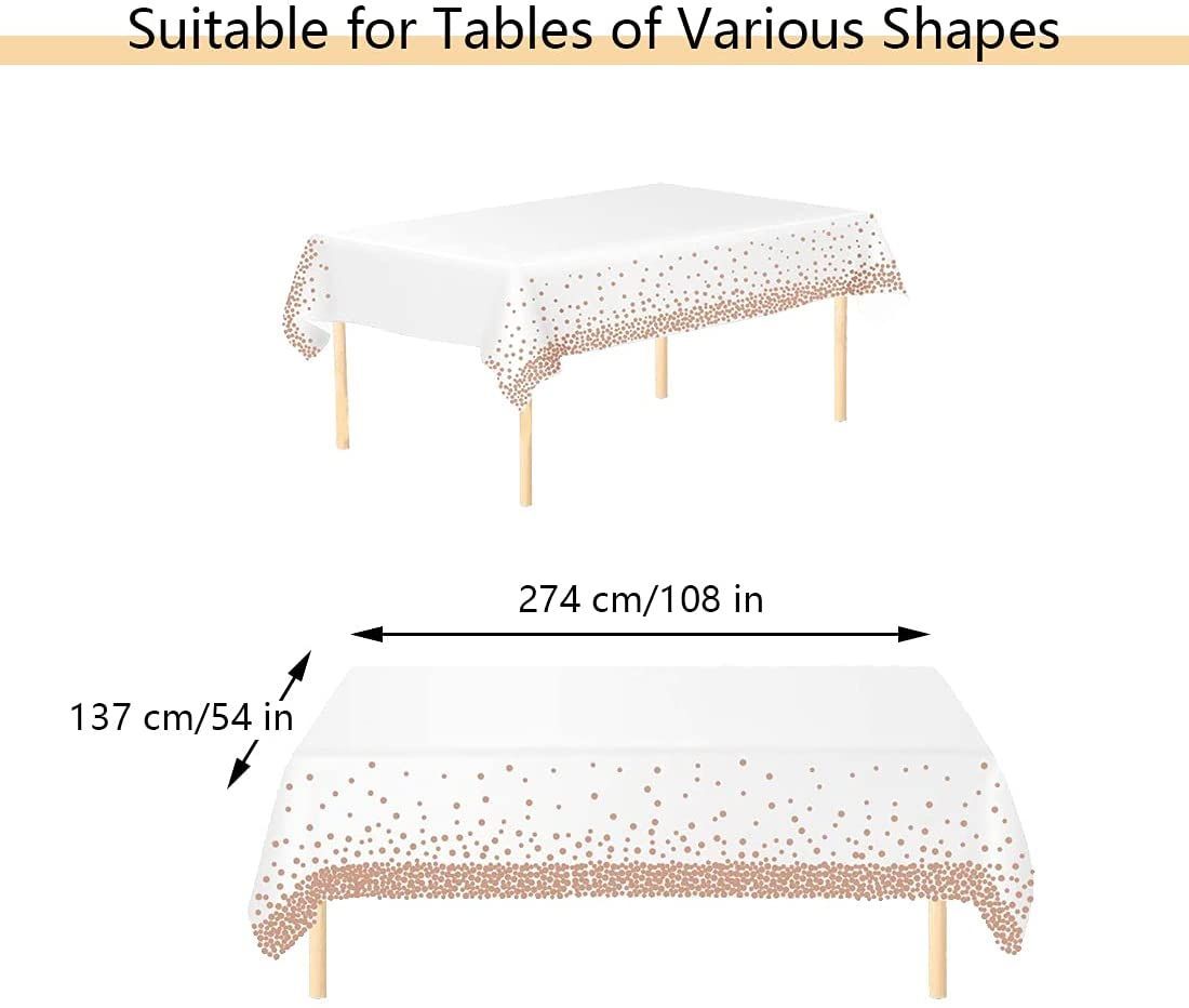 6 Pack Dot Tablecloths Disposable Table Covers Waterproof Party Tablecloths For Birthdays Christmas