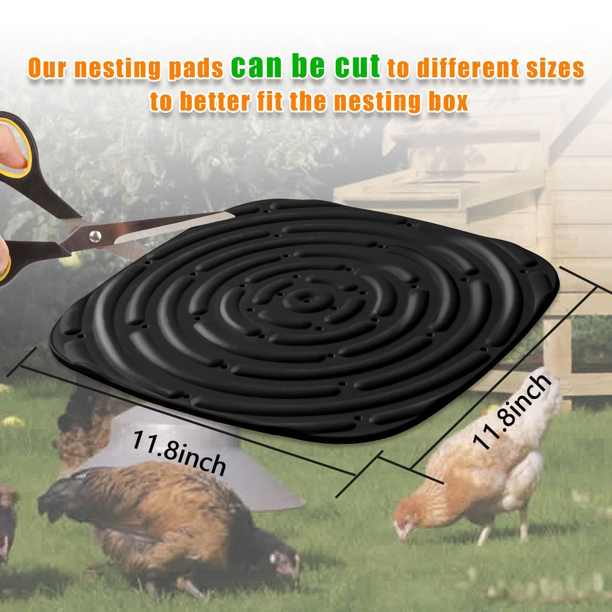 4 Pack Chicken Nesting Pads for Chicken Coop Washable Nesting Box Pads for Laying Eggs