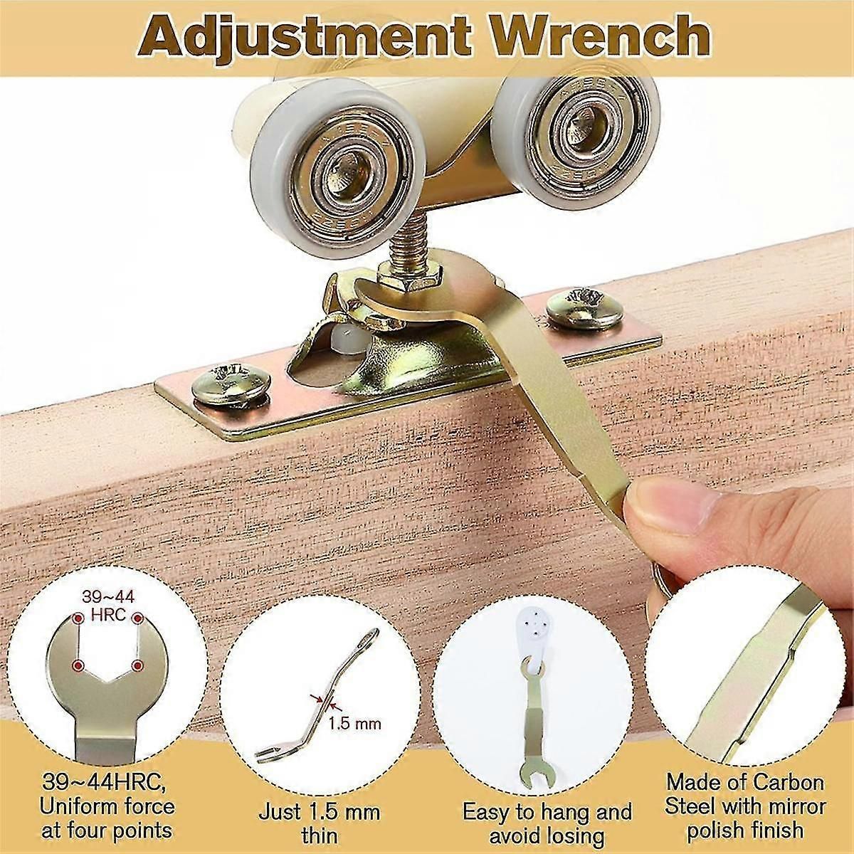 4Pcs Pivot Adjustment Open Wrench for Sliding Door Hanger