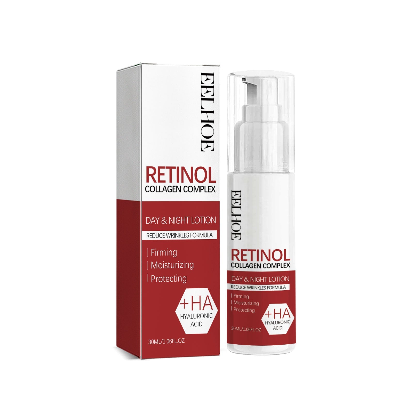 Retinol Collagen Day&Night Lotion, Moisturize Skin, Anti-Aging, Brighten, Firm, Hydrating ,30ml
