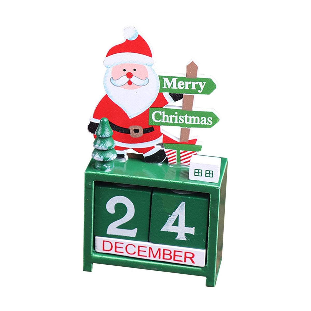 Christmas Calendar Mini Wooden Advent Countdown Calendar Ornaments Gifts