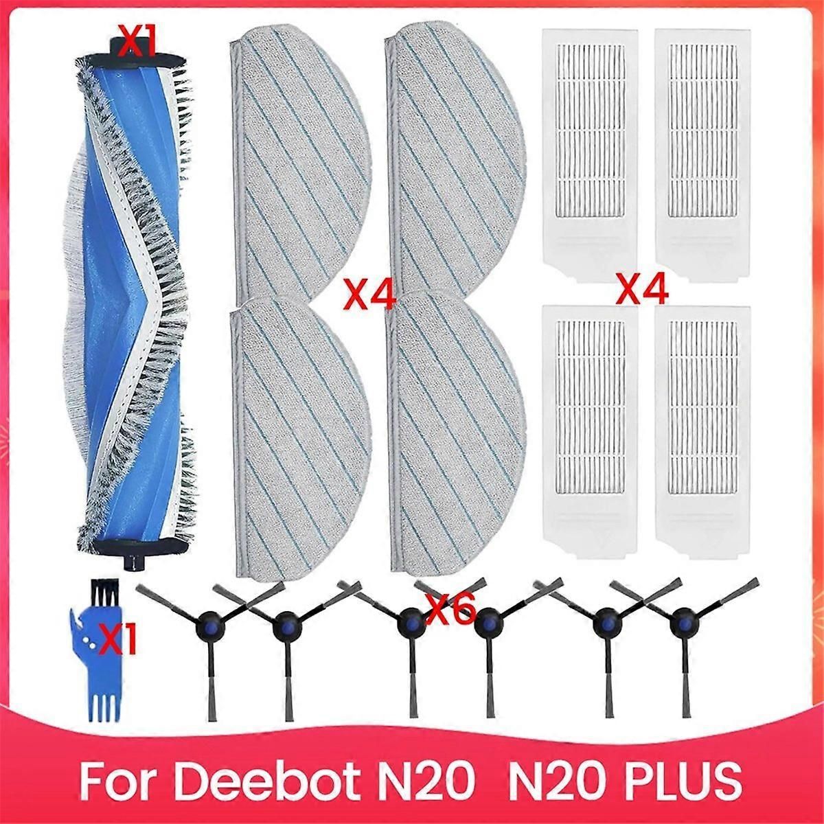 Main Side Brush HEPA Filter Mop Pads Kit for N20 Robot Vacuum