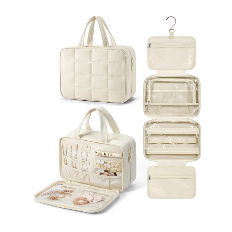 Hanging Travel Toiletry Bag Earrings Organiser Jewellery Bag Travel Organizer