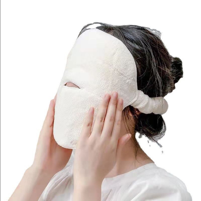 Reusable Hot Compress Face Cover Full Facial Mask Thickened Moisturizing Skin Towel