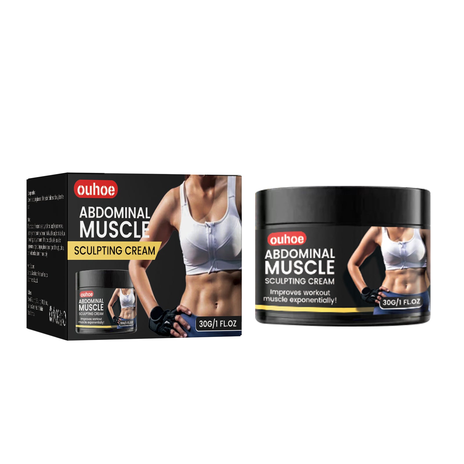 Achieve Flat Abs Fast with Abdominal Muscle Shaping Cream, Boost Fat Burn, Enhance Workout Results ,30g