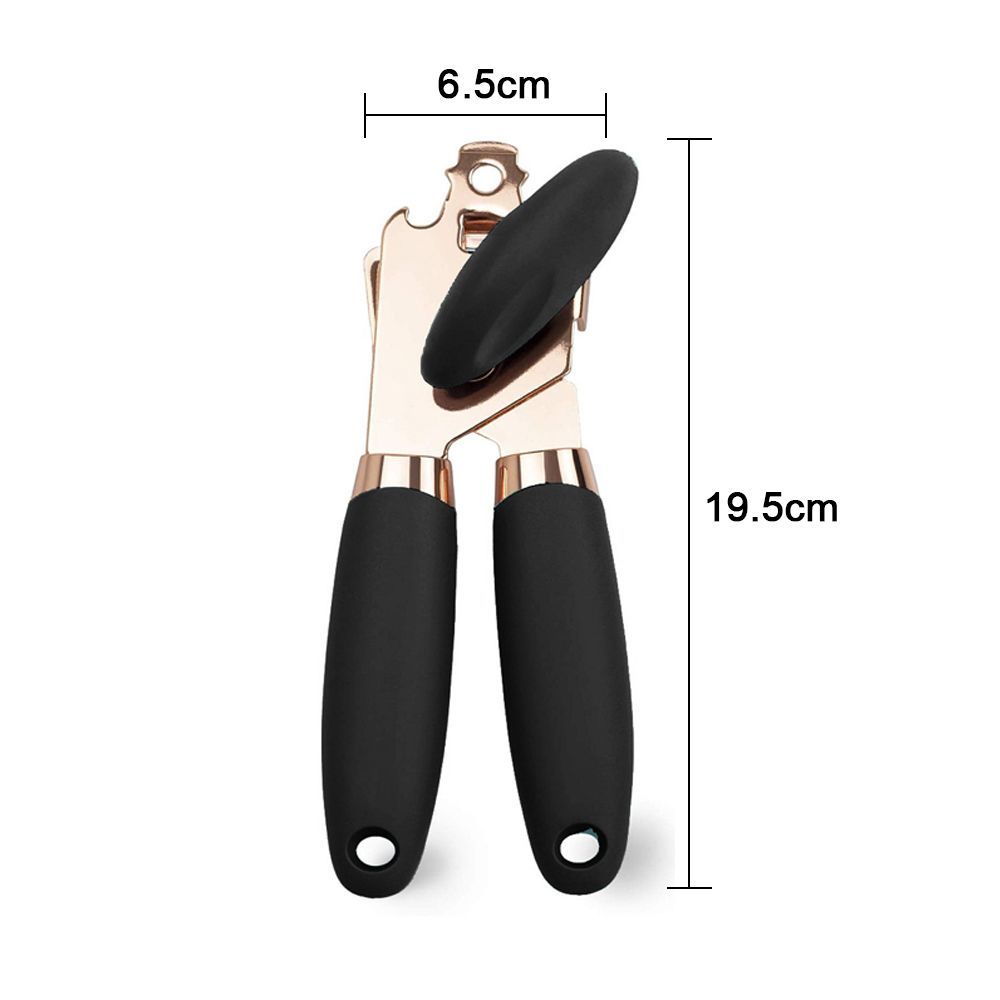 Manual Can Opener With Anti Slip Grip Handheld Smooth Edge Ergonomic