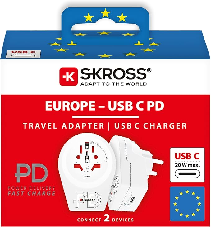 Skross 1500290 World To Europe Usb C20Pd