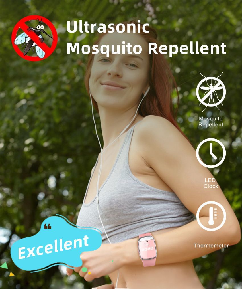M20 Electronic Mosquito Repeller Wristband Watch Thermodetector Bracelet With LED Clock