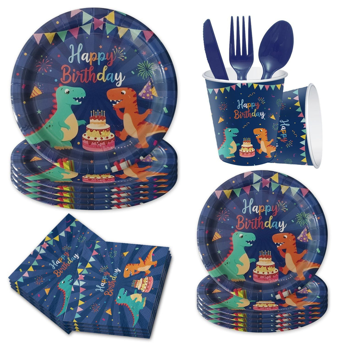 Dinosaur Themed Party Supplies Set Birthday Party Disposable Items Decoration