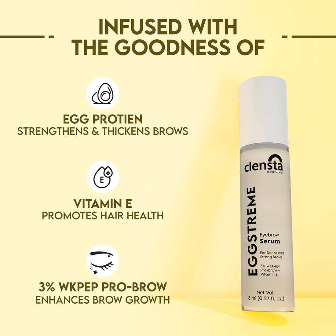 سيروم الحواجب Clensta Eggstreme 8 مل (SKN017)