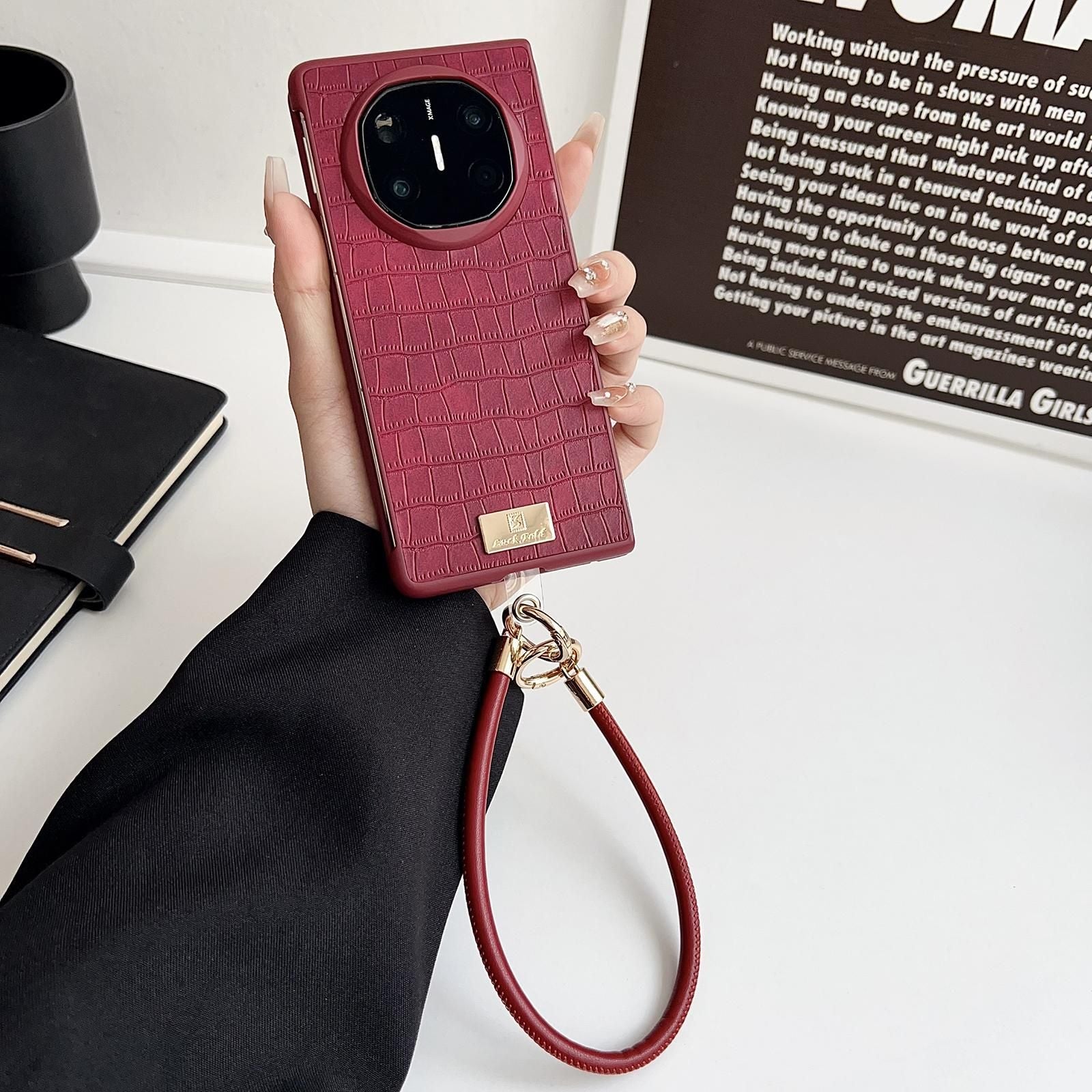 Crocodile Texture Strap Case For Huawei Mate X6