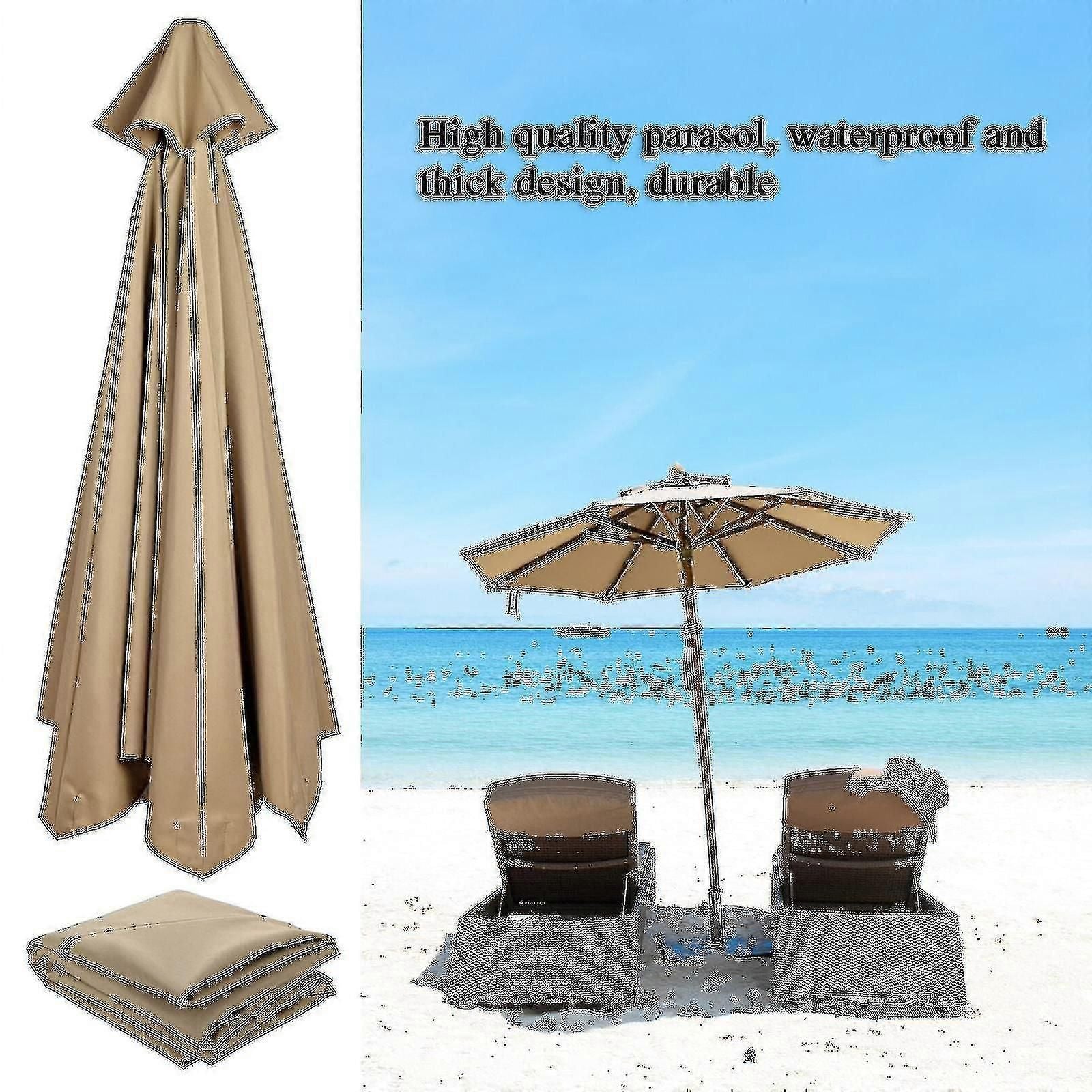 Best Seller Replacement Fabric Garden Parasol Canopy Cover For 3m 6/8 Arm Patio Sun Umbrella 50% Offer - Yx zxin