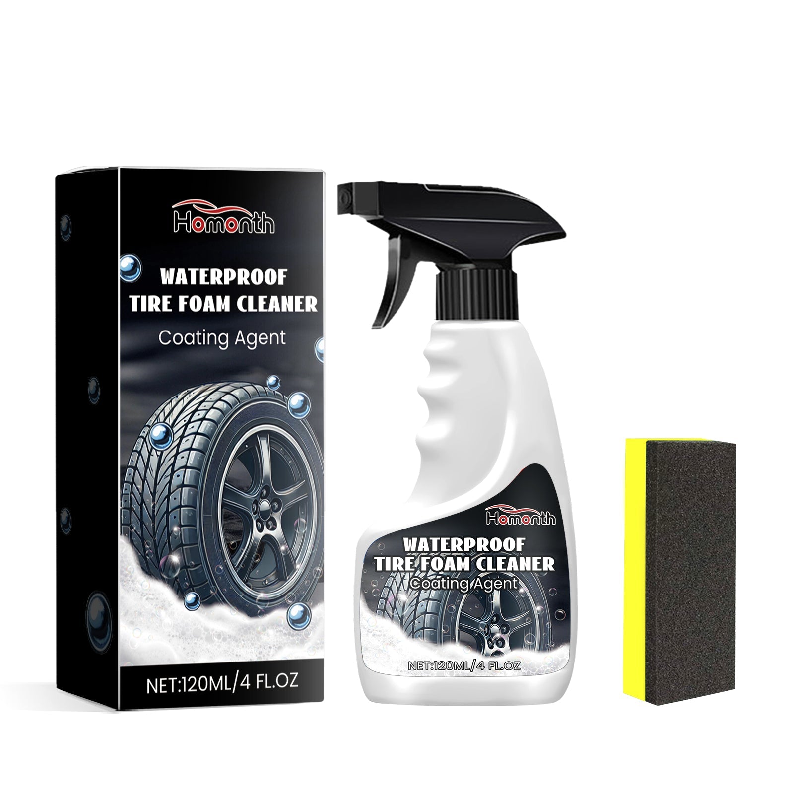 Tire Cleaner Foam, Deep Cleaning, Protects & Restores Car Tires ,1set