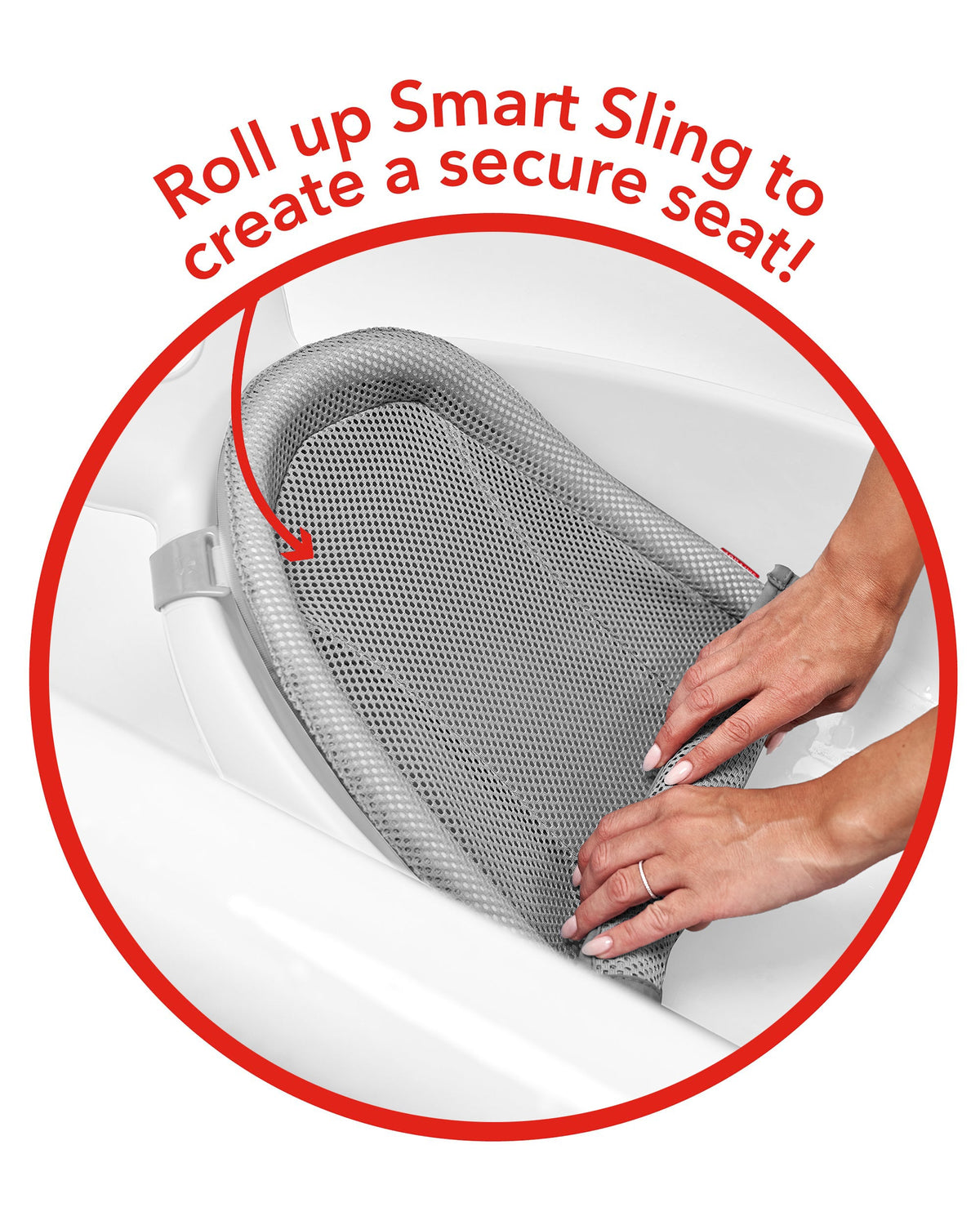Skip Hop Moby Smart Sling 3-Stage Baby Bath Tub – White