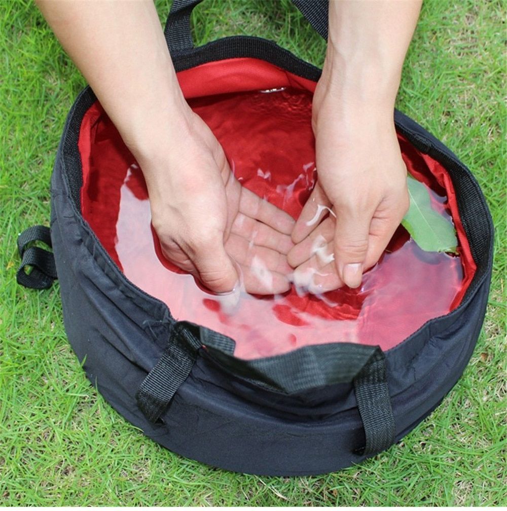 Collapsible Bucket Outdoor Folding Water Basin Portable Water Container For Travel Camping