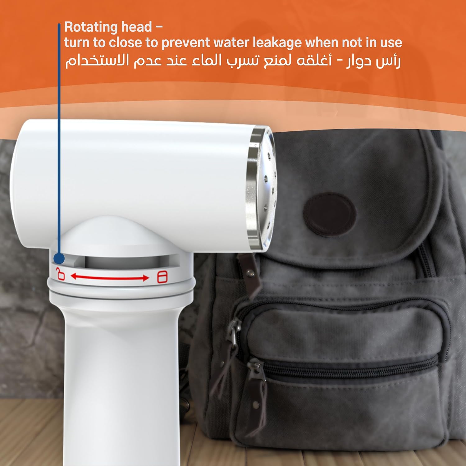 KISTENMACHER TRAVEDELITY, Portable Bidet Sprayer, white, for outdoor, camping trips or traveling