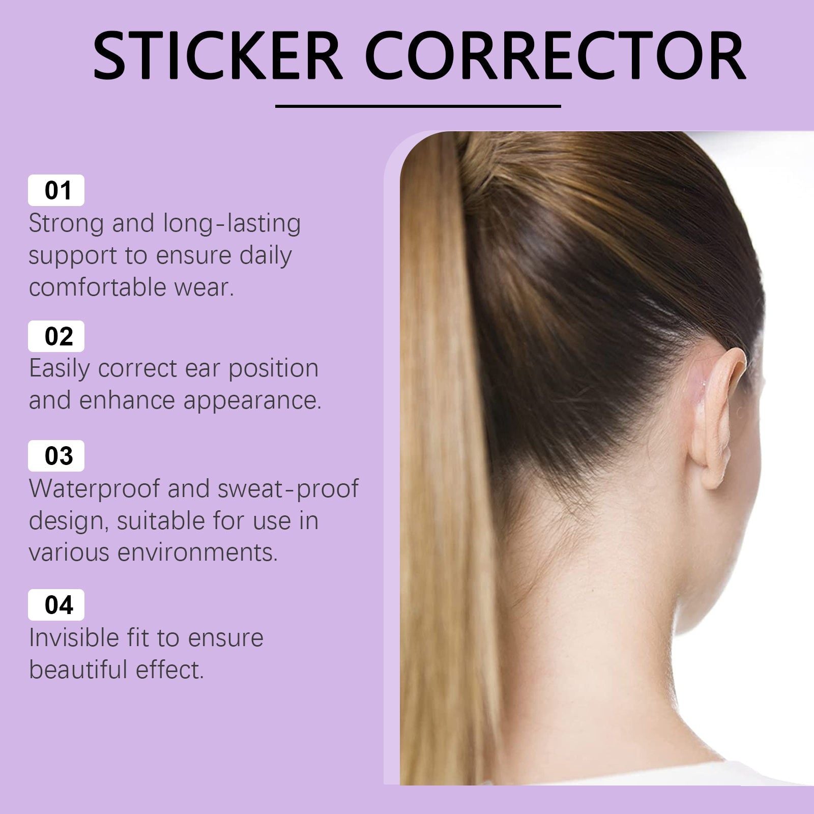 Contour Ears Enhancer, Invisible Support, Breathable Fit, Nano Glue, Easy Adjustment ,6 pieces