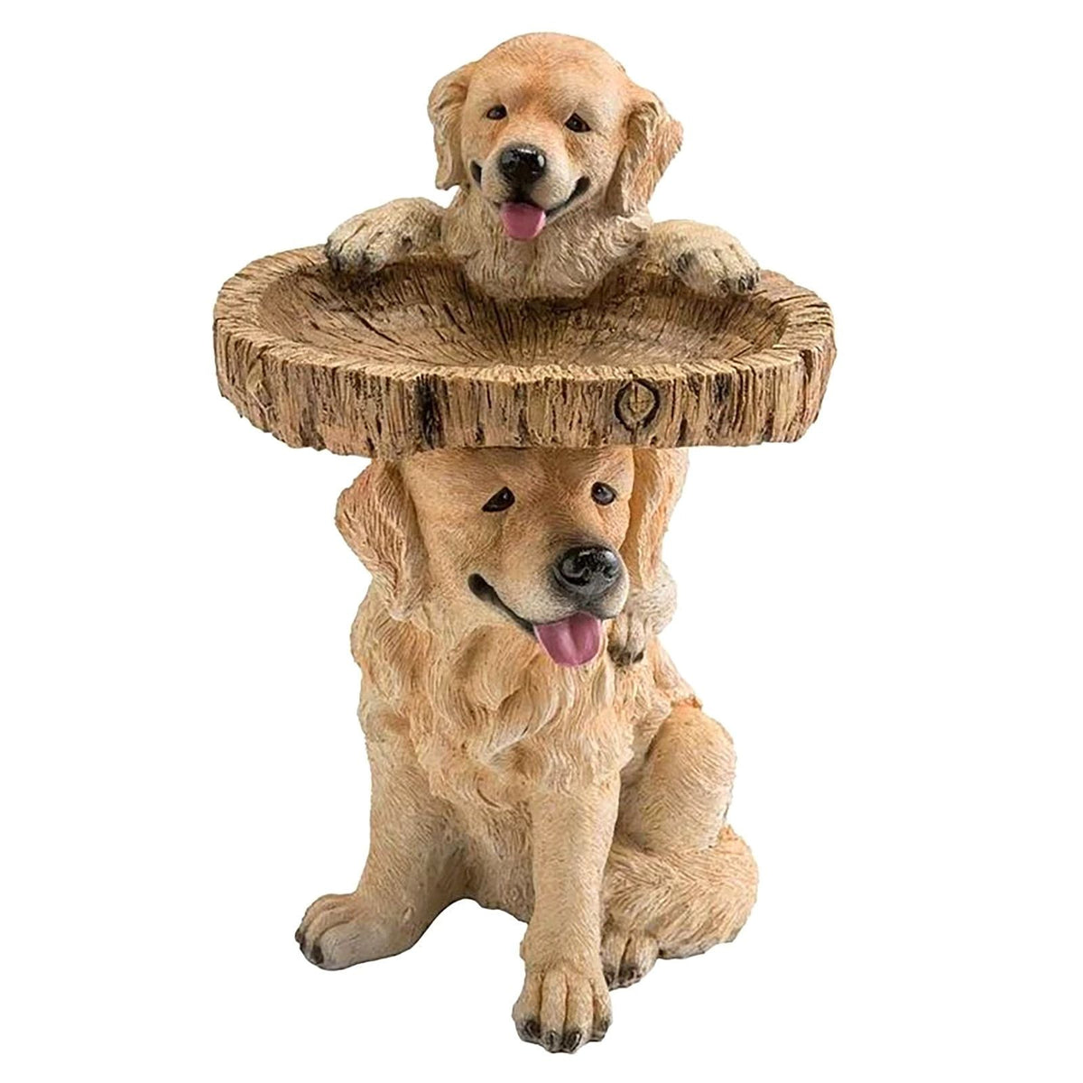 Bird Bath Feeders Bowl Garden Ornament Polyresin Handmade Decoration Outdoor
