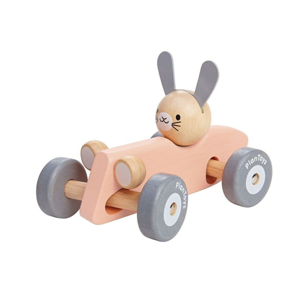 PlanToys Bunny Racing Car — Wooden Toy Vehicle