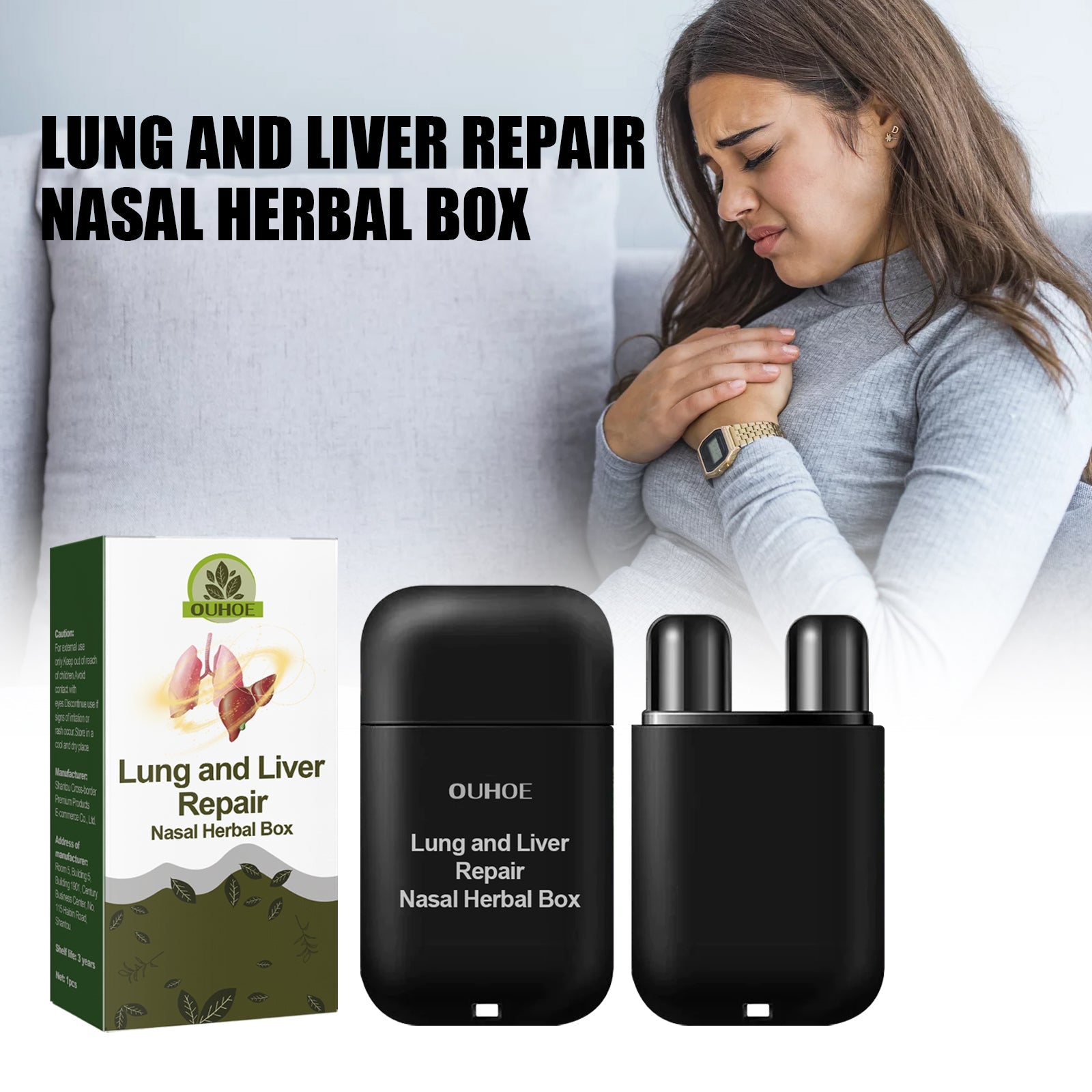 Boost Your Health Care Nasal Inhaler, Relieve Congestion, Natural Liver Detox, Wellness ,1.8ml