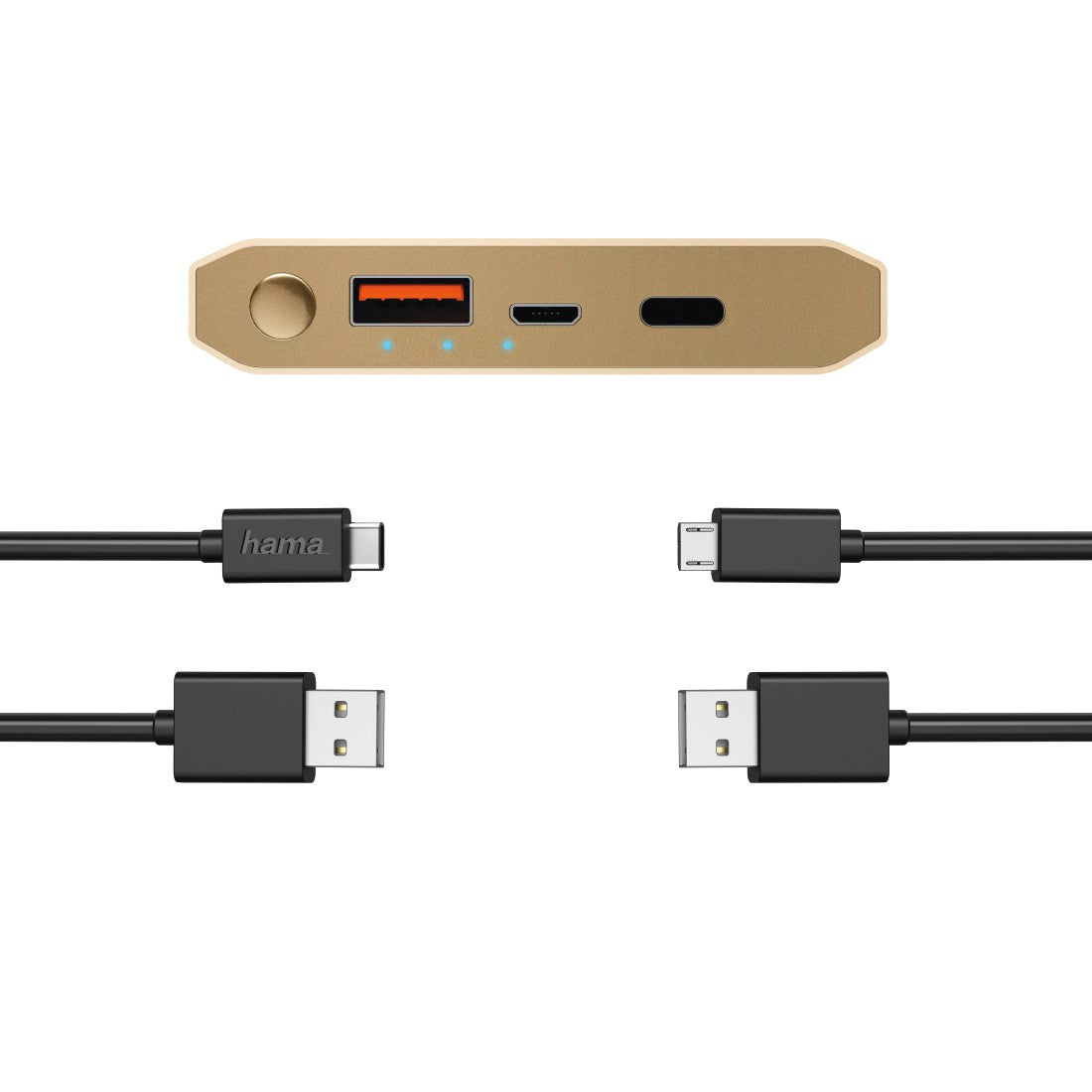 Hama 183355 PA12 Power Pack 12000 MAH Gold