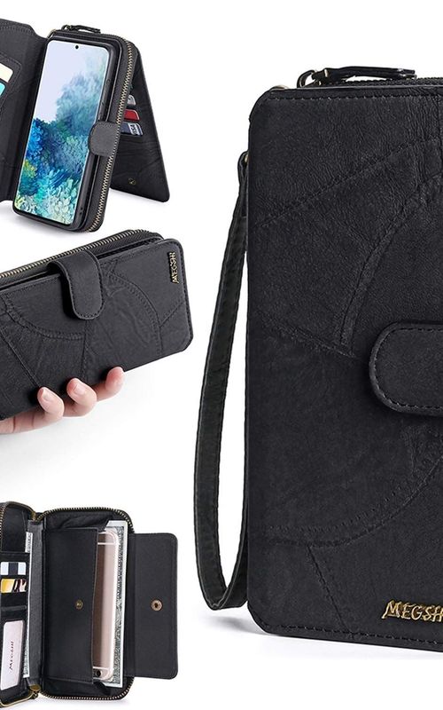 Magnetic Leather Wallet Case Multifunction Phone Protective Case For iPhone